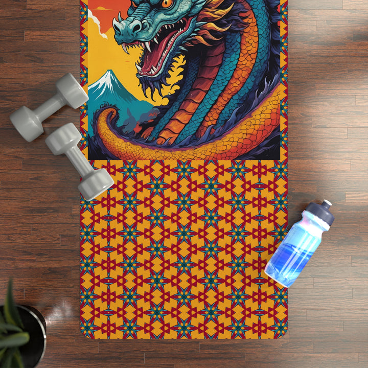 Rubber Yoga Mat - Japanese Dragon