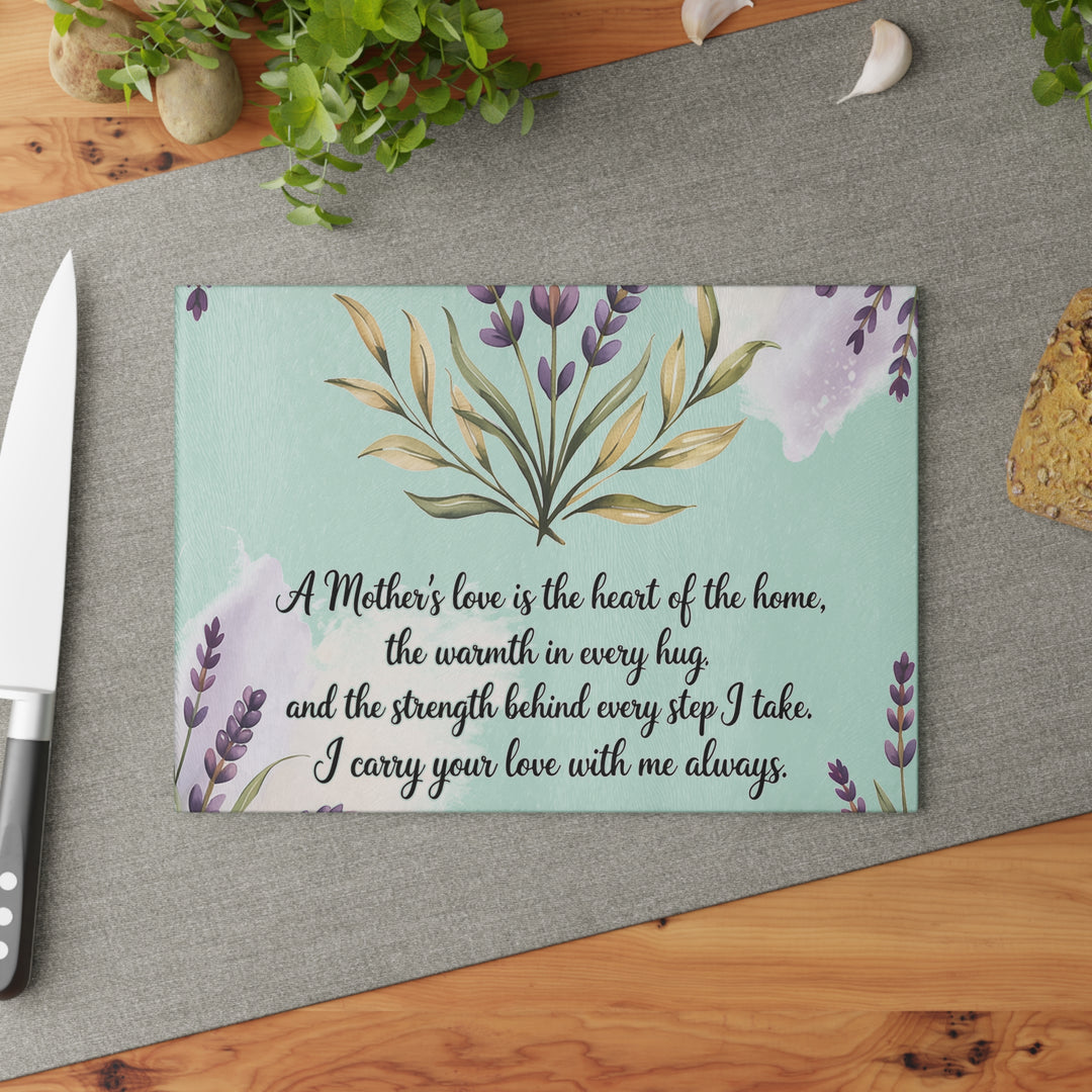 Mother's Love Glass Cutting Board