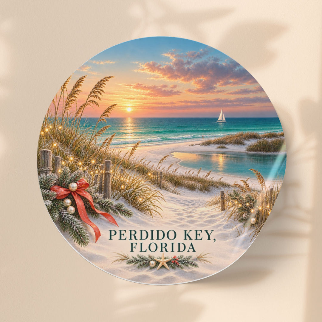Perdido Key Florida Round Sticker Rolls – Waterproof Sunset Labels