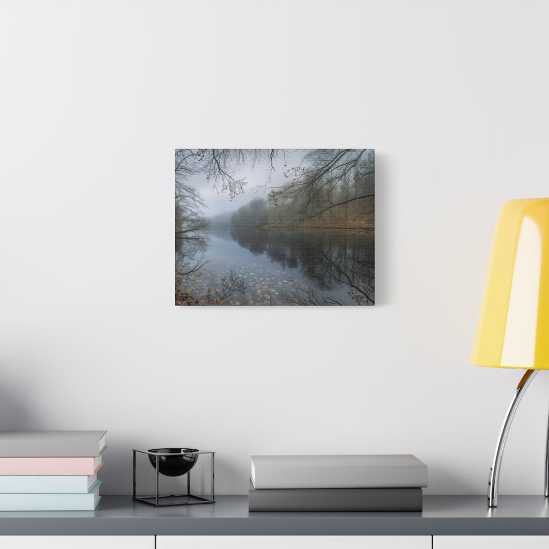 Foggy River Landscape Canvas Print – Nature Wall Art