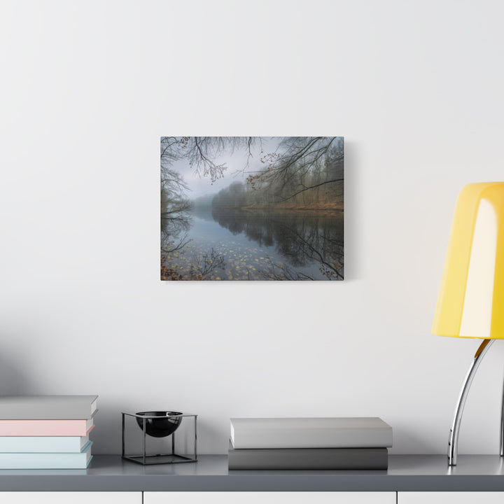 Foggy River Landscape Canvas Print – Nature Wall Art