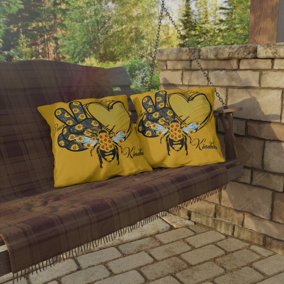 Outdoor Pillows - Peace, Love, Kindness