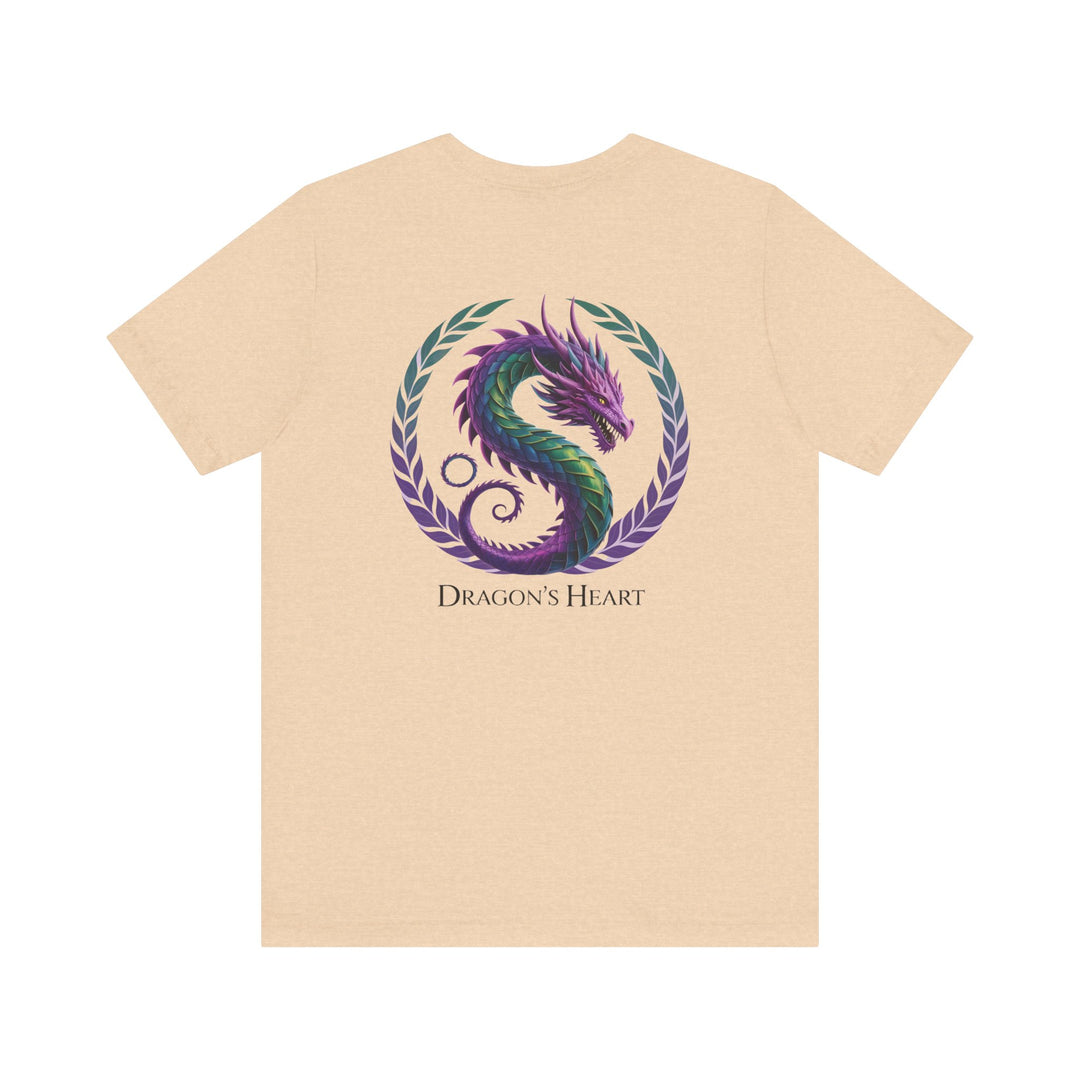 Mythical Dragon's Heart Unisex Tee, Fantasy Shirt, Gift for Gamers, Unique Dragon Design, Casual Wear, Dragon Lover's Apparel