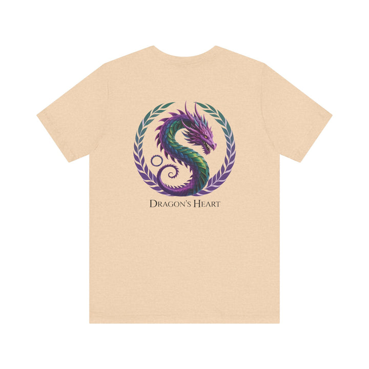 Mythical Dragon's Heart Unisex Tee, Fantasy Shirt, Gift for Gamers, Unique Dragon Design, Casual Wear, Dragon Lover's Apparel