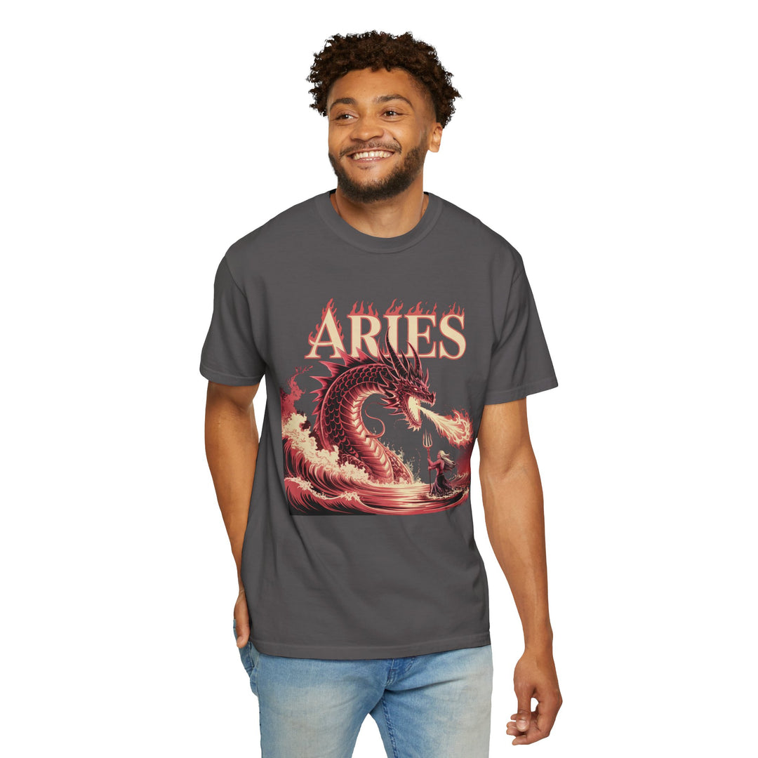 Aries Graphic T-Shirt: Unisex Astrology Tee, Zodiac Shirt for Birthdays & Everyday Wear, Perfect Gift for Aries Friends