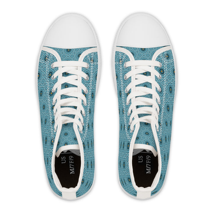 Women's High Top Sneakers - Blue Bloom