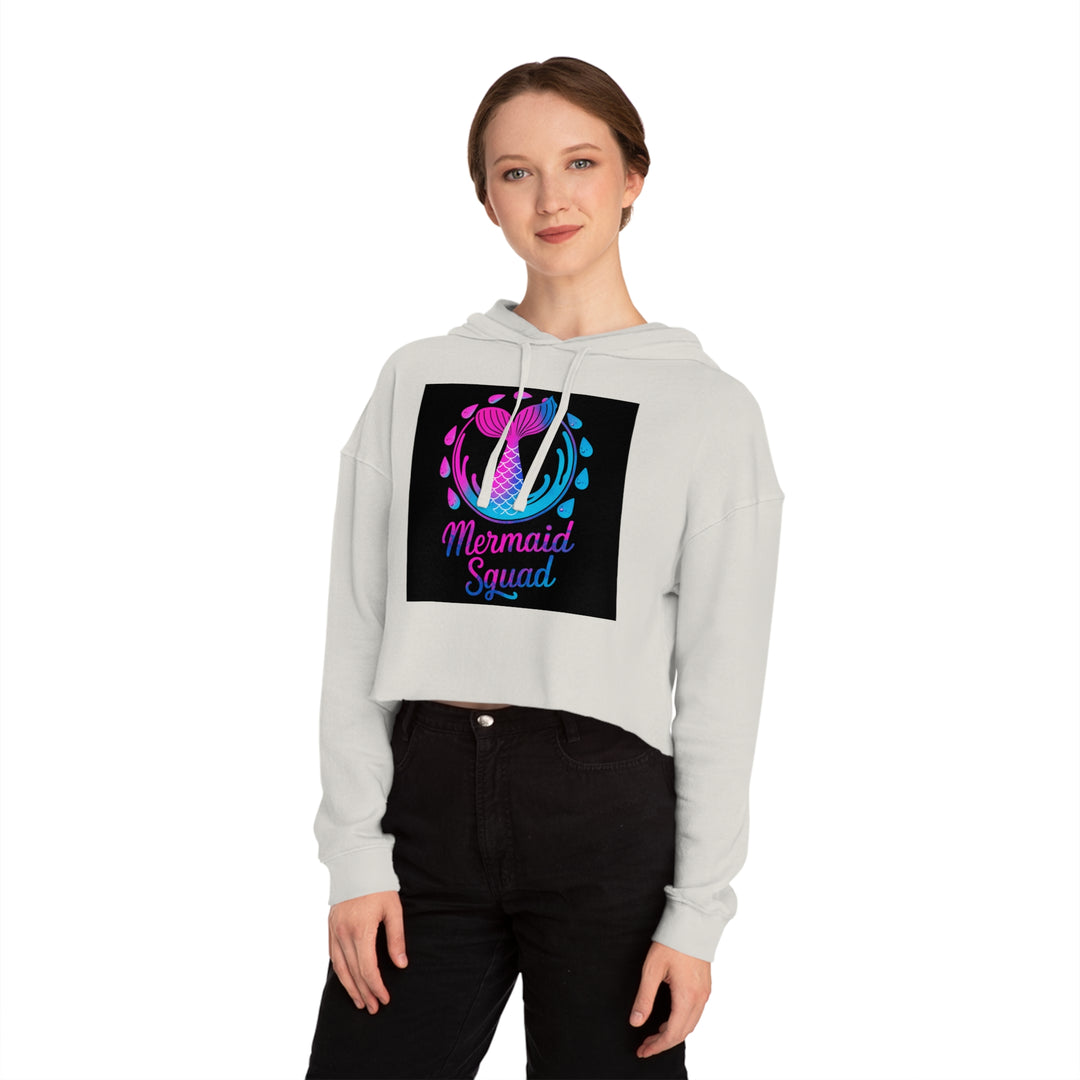 Women’s Cropped Hooded Sweatshirt - Mermaid Squad