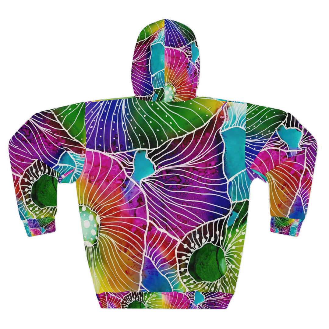 Vibrant Nature-Inspired Unisex Pullover Hoodie - Colorful Floral Design