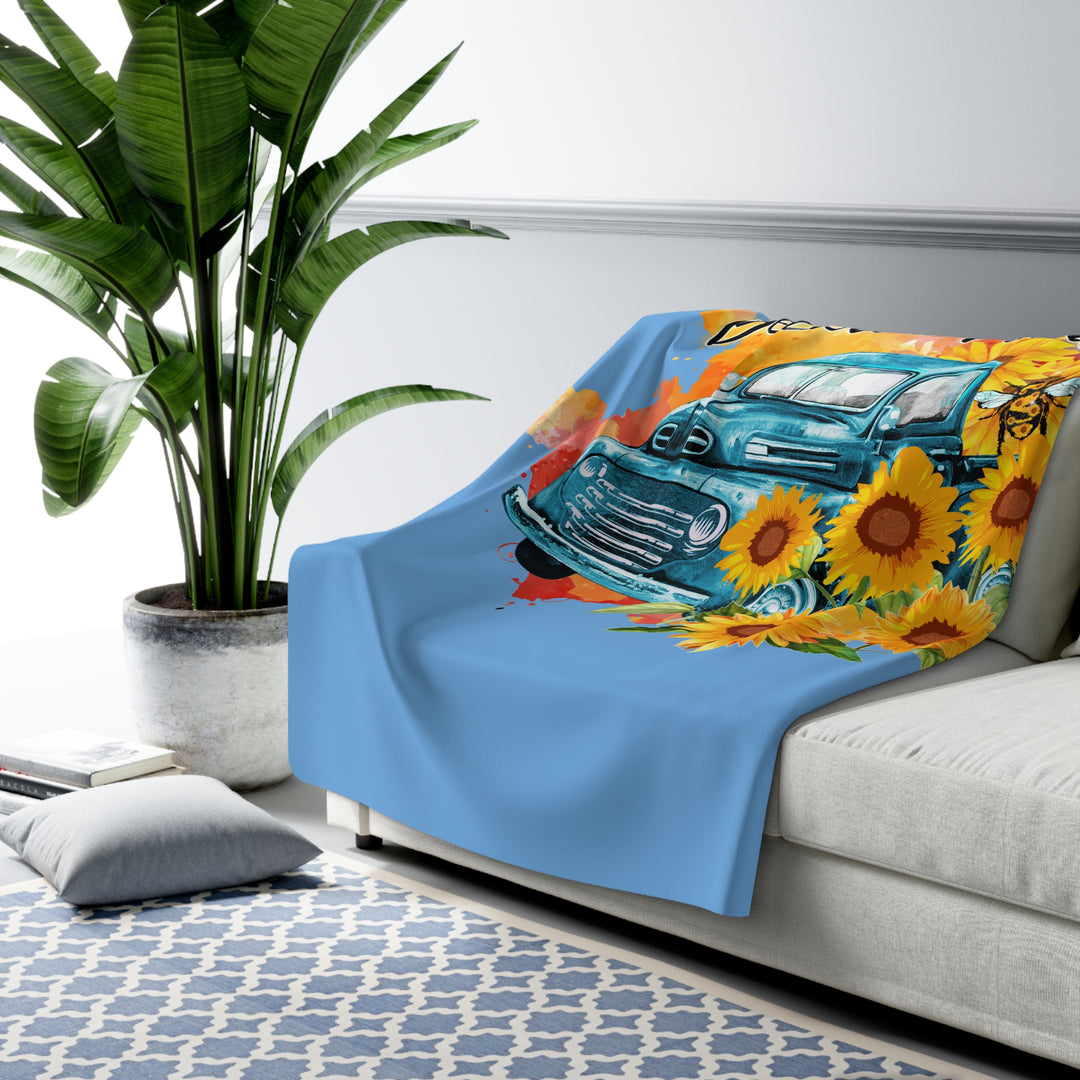 Believe in Miracles Sherpa Fleece Blanket – Cozy Floral Throw & Inspirational Gift