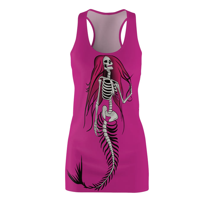 Women's Cut & Sew Racerback Dress (AOP) - Pink Skeleton