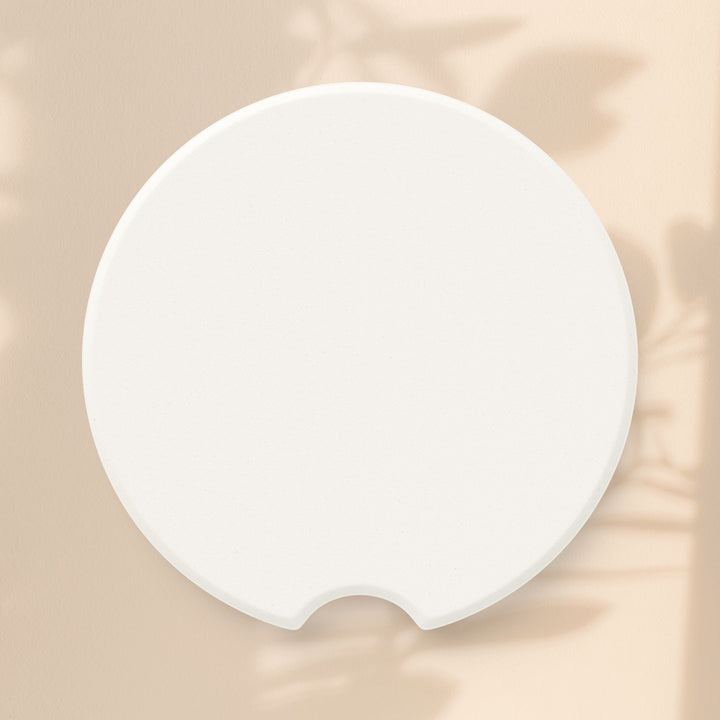 Patriotic Soapstone Car Coaster - USA Flag & Military Hat Design for Veterans and Car Enthusiasts