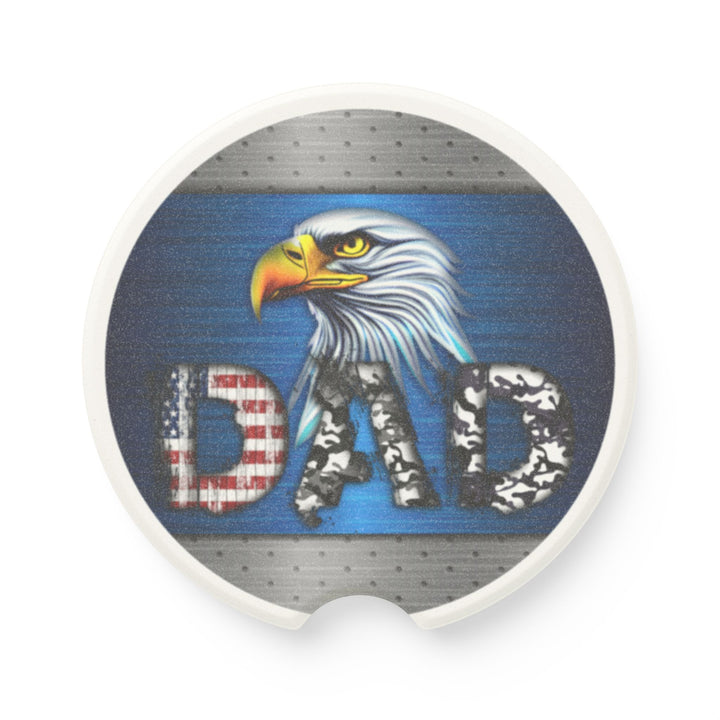 Soapstone Car Coaster - Patriotic American Dad