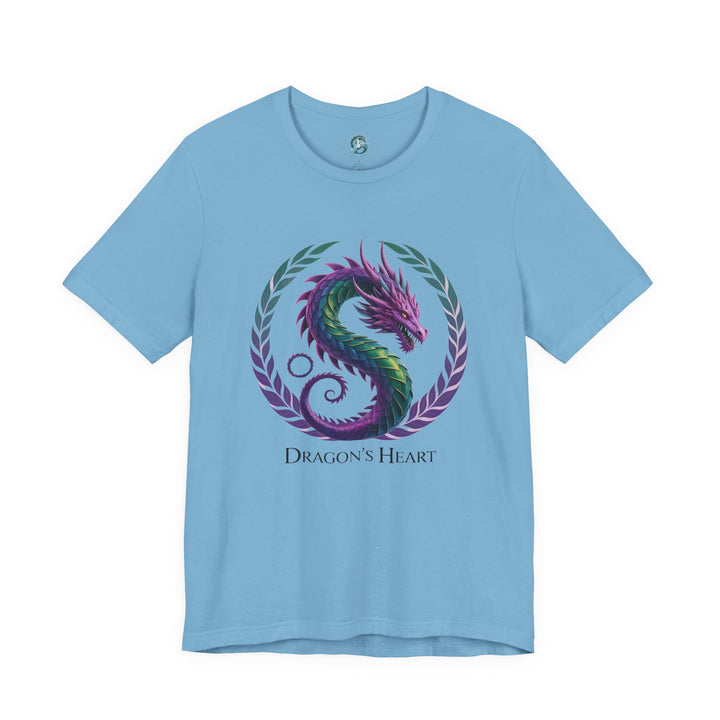 Mythical Dragon's Heart Unisex Tee, Fantasy Shirt, Gift for Gamers, Unique Dragon Design, Casual Wear, Dragon Lover's Apparel