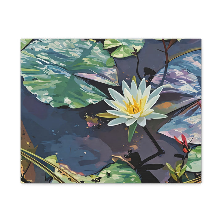 Water Lily Canvas Art Print – Nature Wall Décor