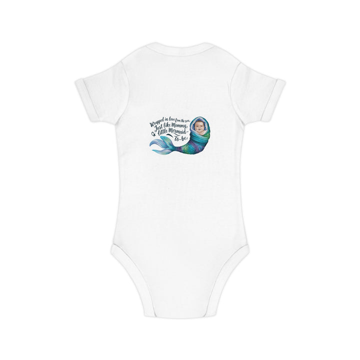 Combed Cotton Baby Bodysuit - Little Mermaid To Be