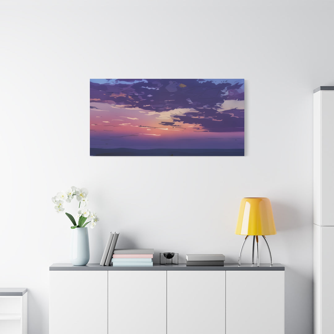 Elegant Sunset Canvas Print for Bedroom and Living Room