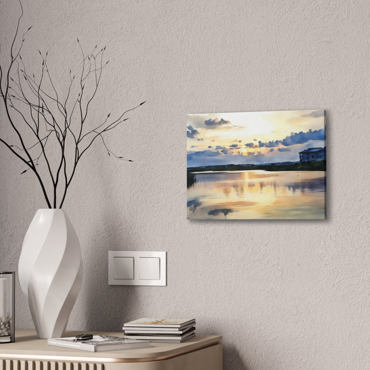 Serene Sunset Landscape Canvas Wall Art