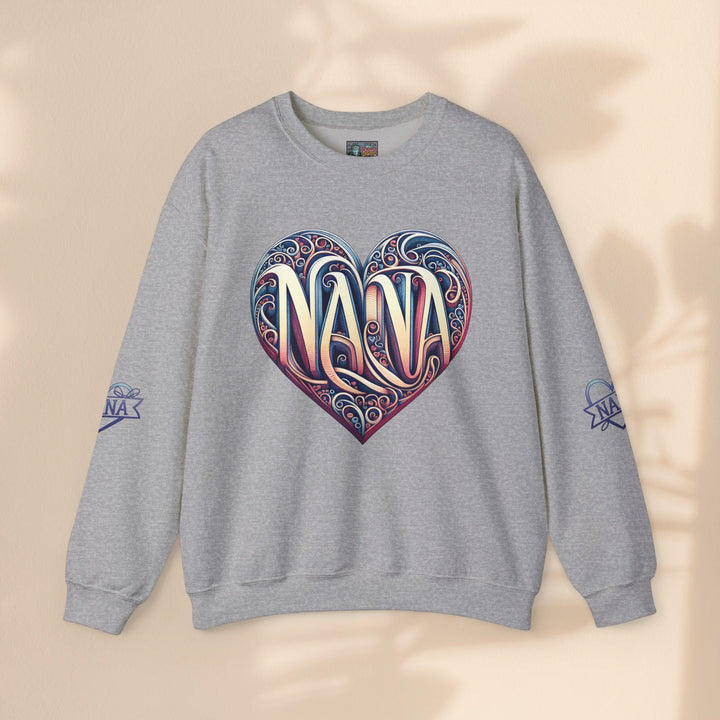 Nana Heart Design Unisex Crewneck Sweatshirt - Cozy Gift for Grandmothers