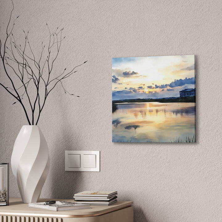 Serene Sunset Landscape Canvas Wall Art