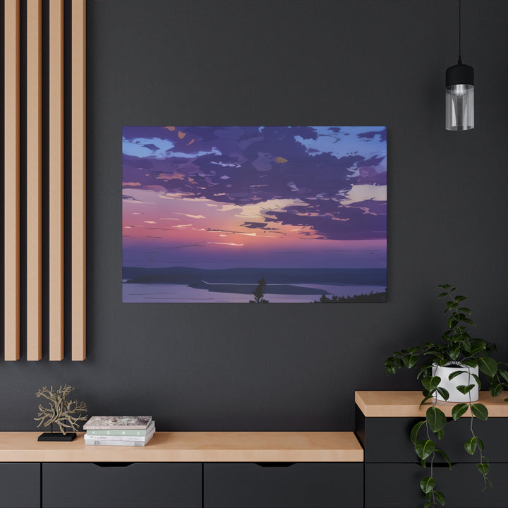 Elegant Sunset Canvas Print for Bedroom and Living Room
