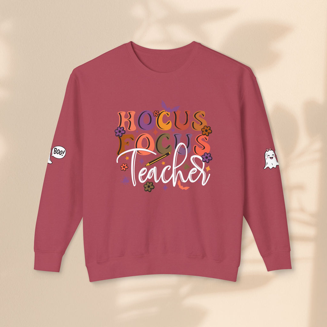 Unisex Lightweight Crewneck Sweatshirt - Hogus Focus Teacher