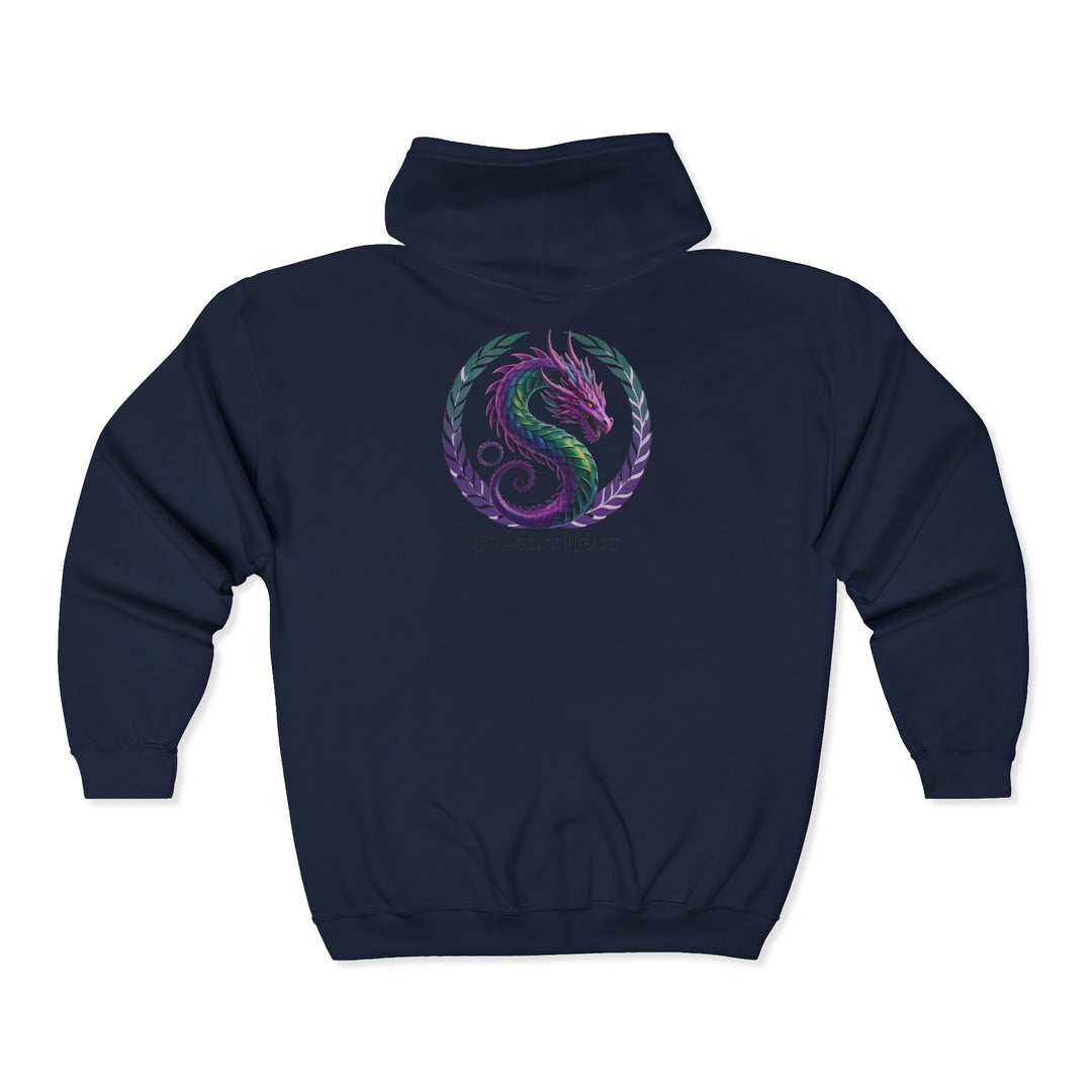 Dragon's Heart - nisex Heavy Blend™ Full Zip Hooded Sweatshirt