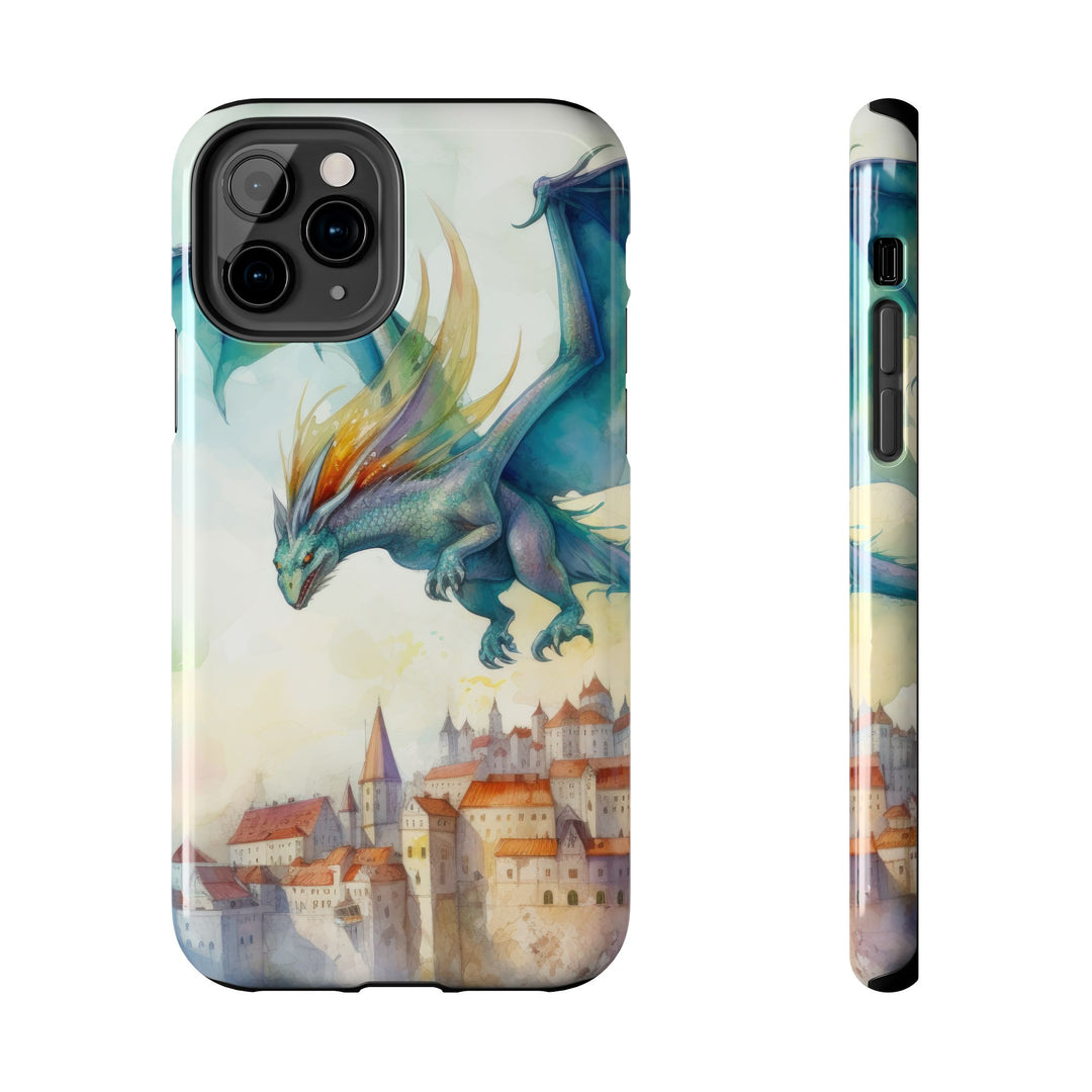 Tough Phone Cases - Dragon Over City