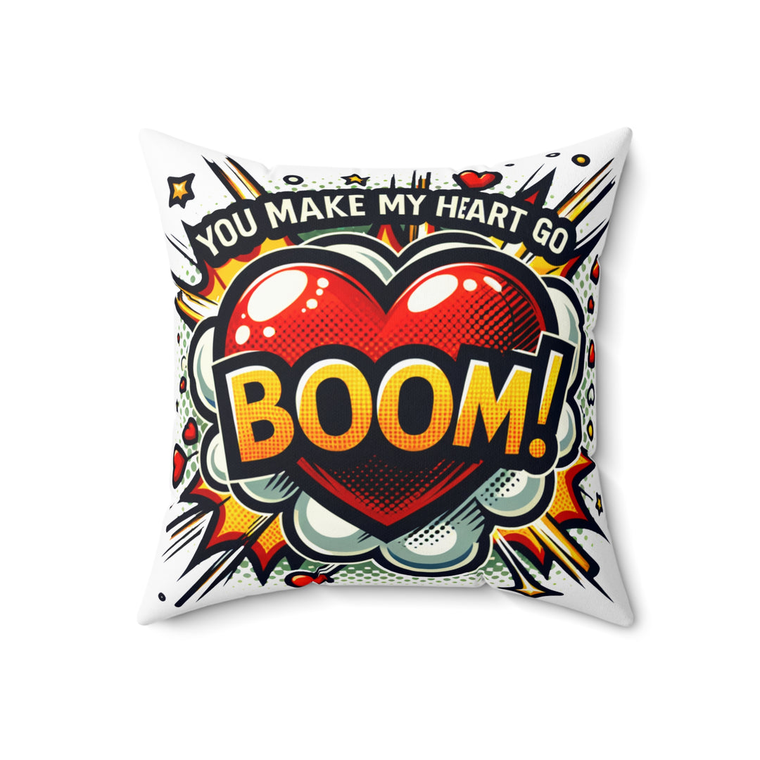 Spun Polyester Square Pillow - BOOM!