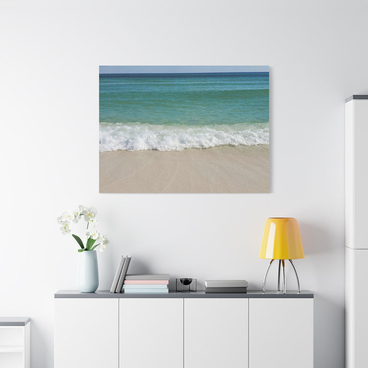 Beach Waves Matte Canvas Print – 1.25-Inch Stretched Seascape