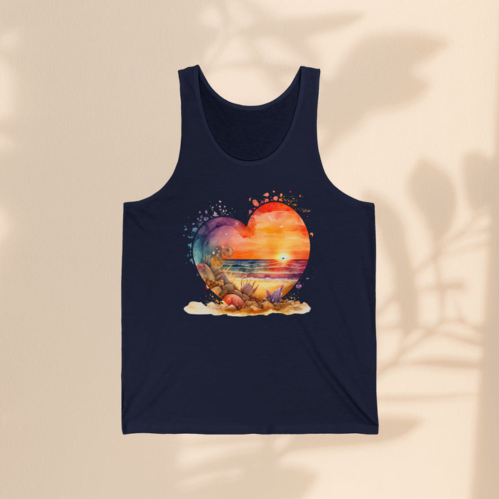 Unisex Jersey Tank - I Love The Beach