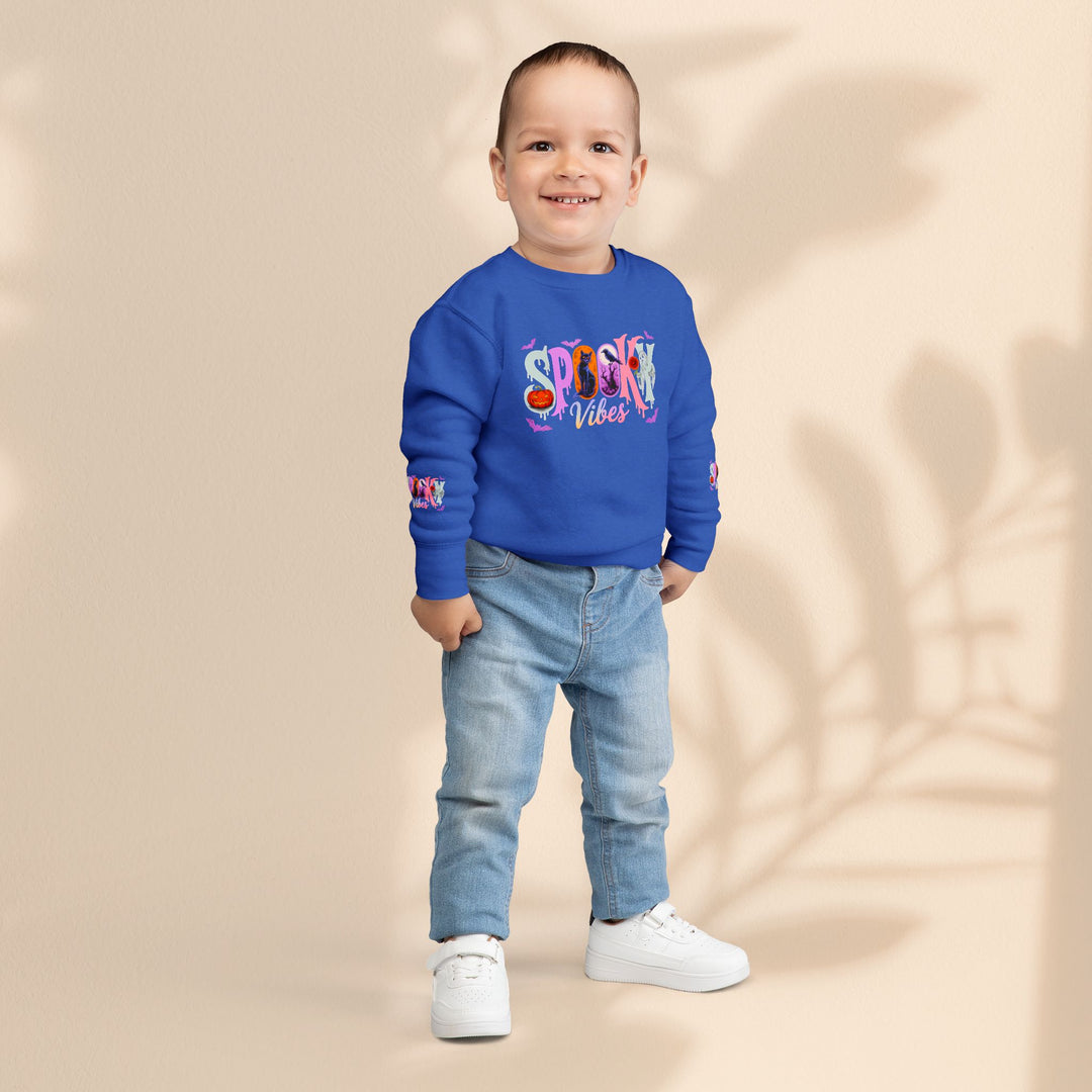 Toddler Spooky Vibes Sweatshirt - Halloween Kids Outfit