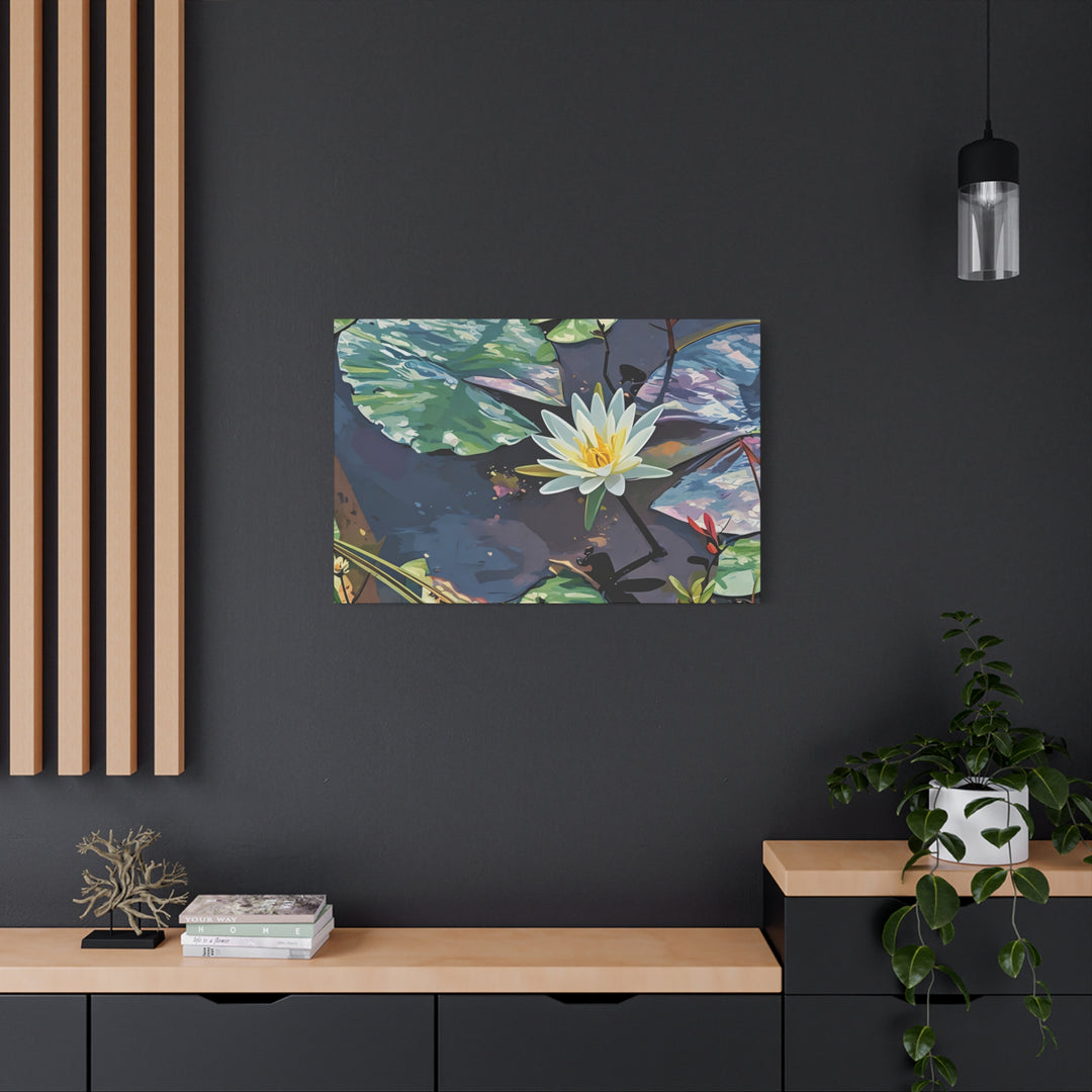 Water Lily Canvas Art Print – Nature Wall Décor