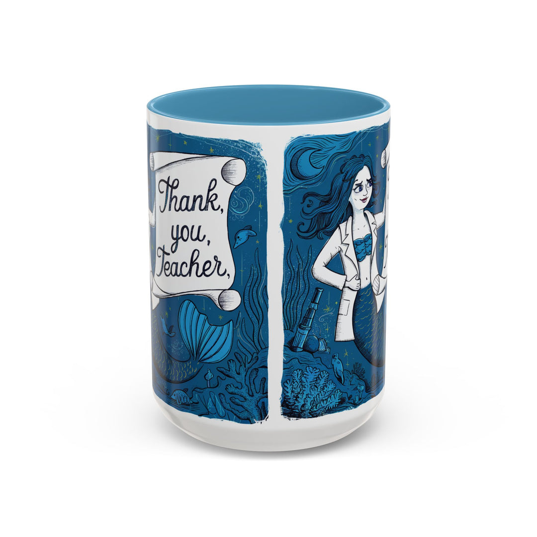 Accent Coffee Mug (11, 15oz) - Thank You Teacher Mug