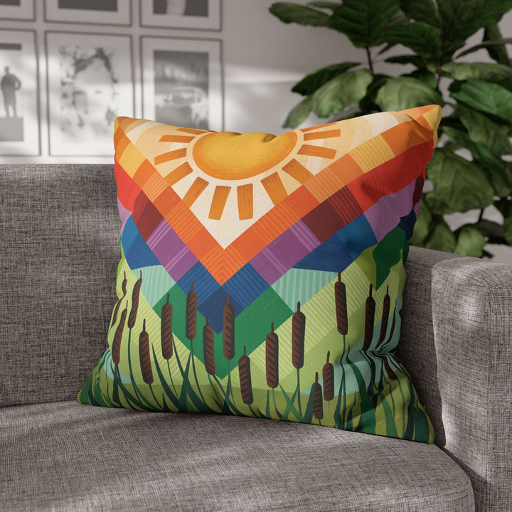 Seminole Sunburst - Vibrant Sunburst Decorative Pillowcase