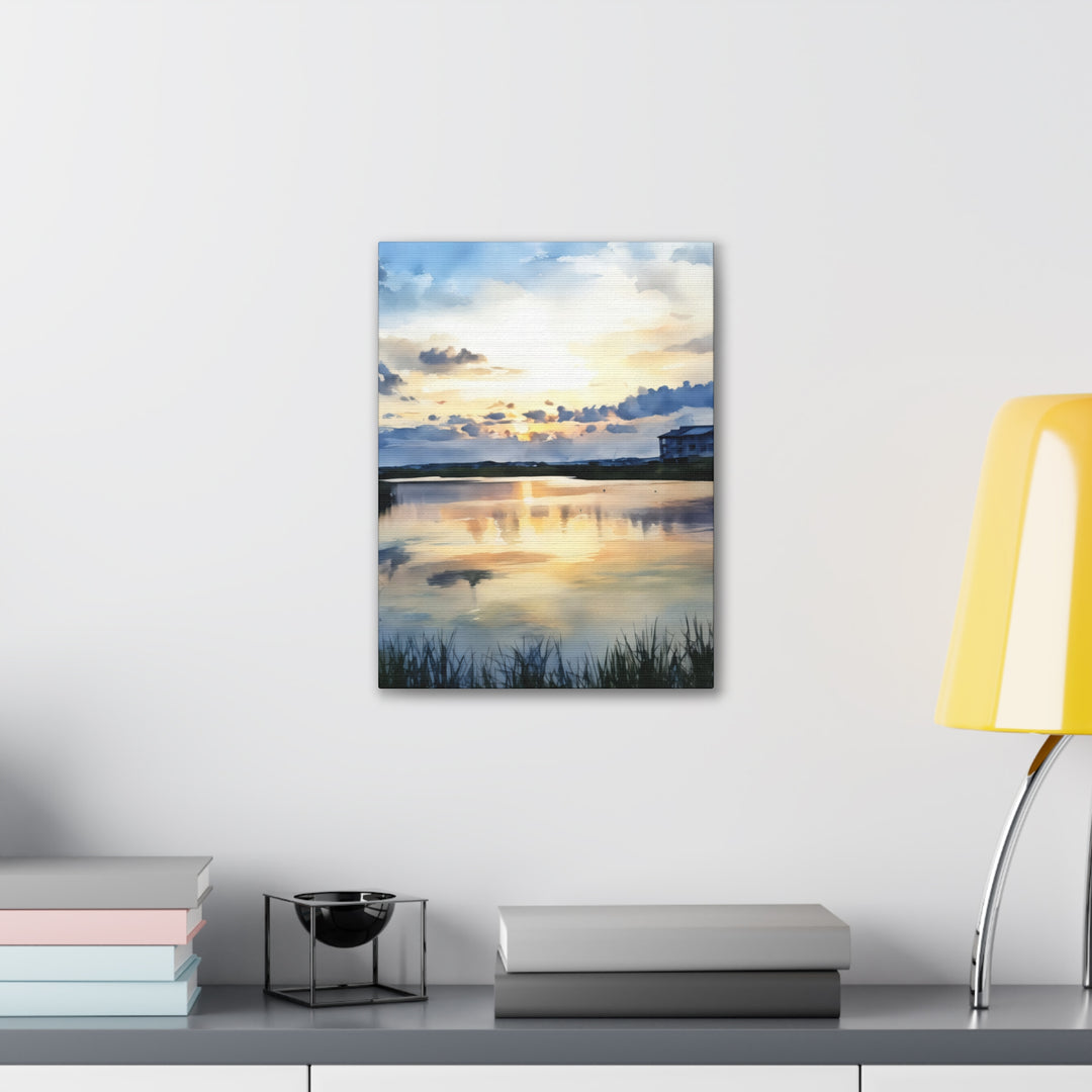Serene Sunset Landscape Canvas Wall Art