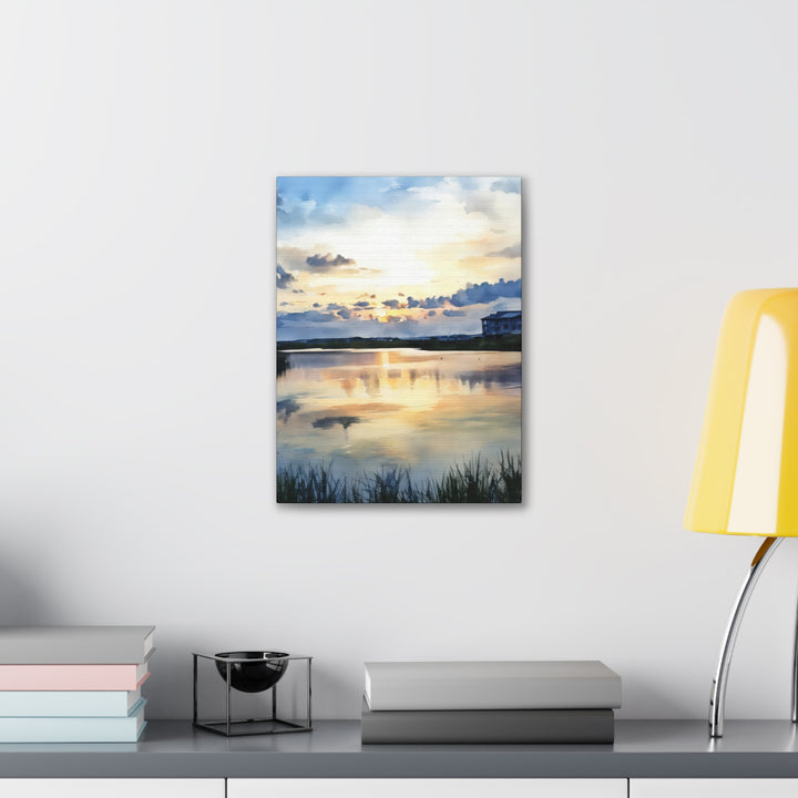 Serene Sunset Landscape Canvas Wall Art