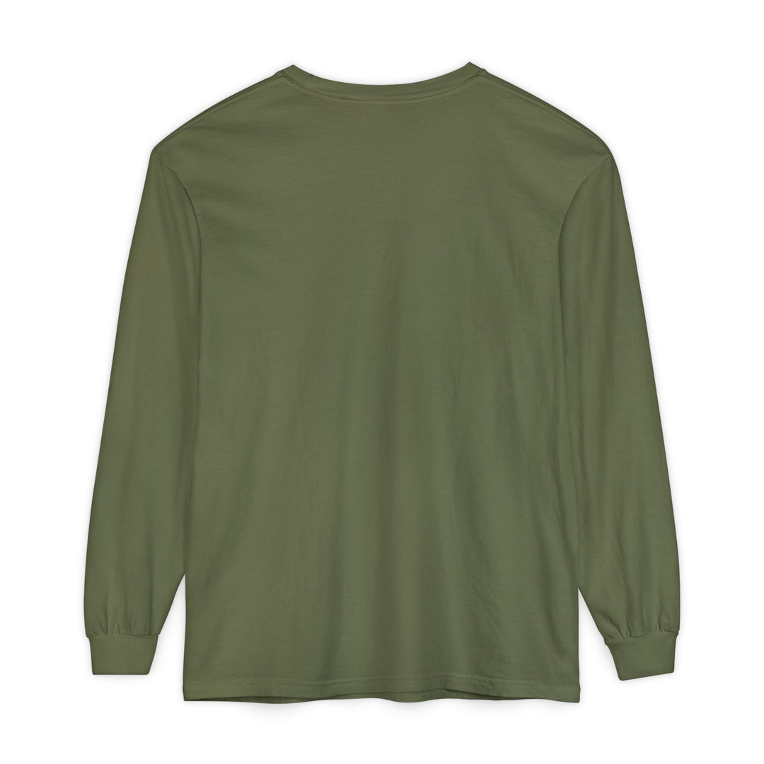 Unisex Garment-dyed Long Sleeve T-Shirt - Eating Christmas Cookies For Two