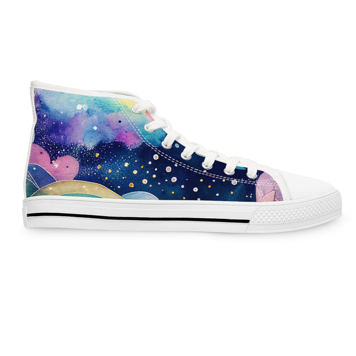 Women's High Top Sneakers - Mermaid Starry Night