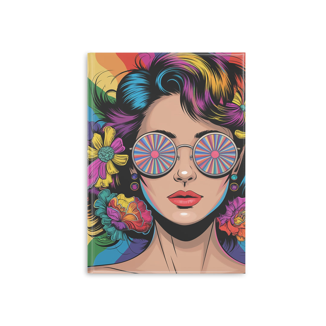 Hardcover Notebook with Puffy Covers - Hippie Girls