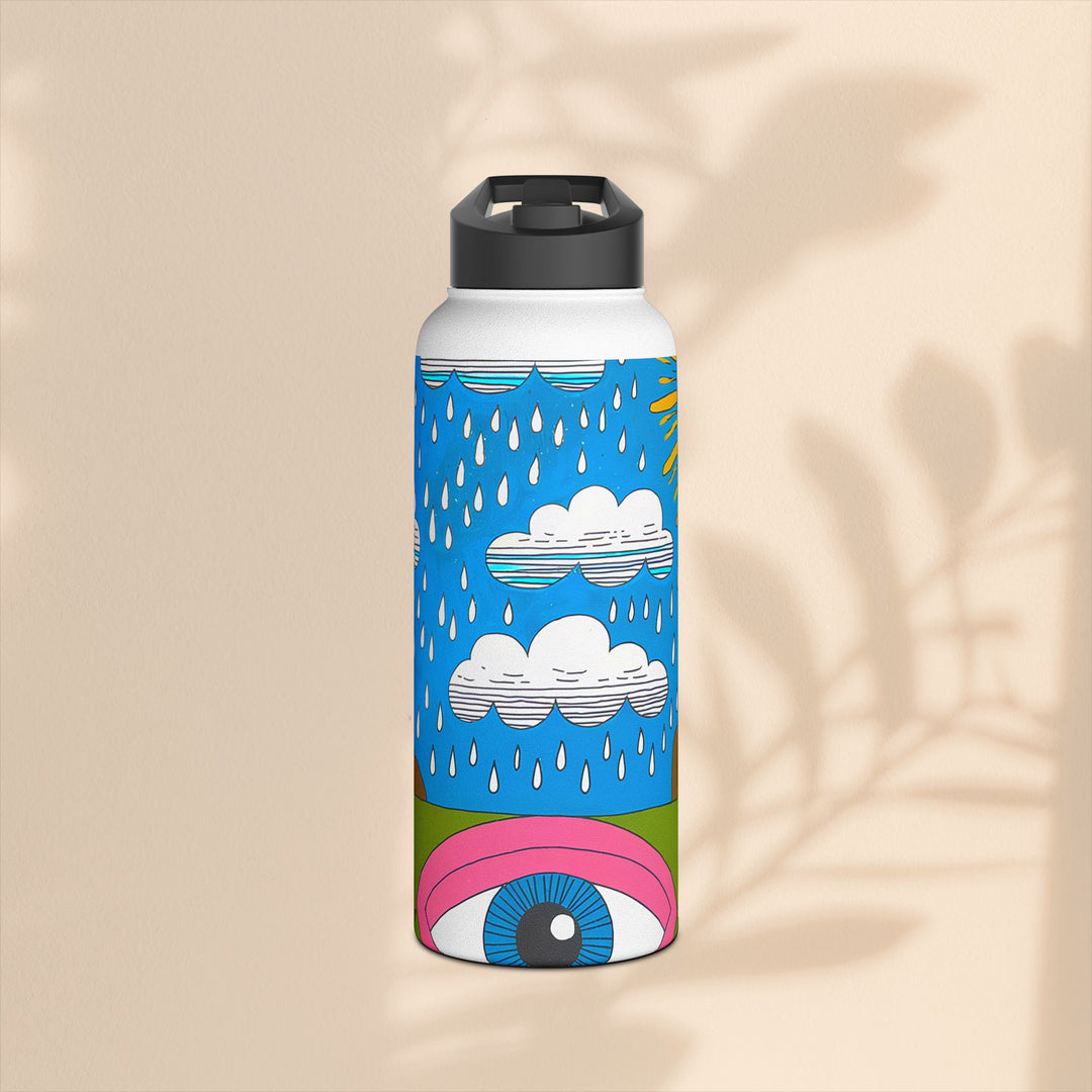 Stainless Steel Water Bottle, Standard Lid - Crying in the Rain