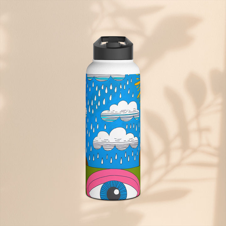 Stainless Steel Water Bottle, Standard Lid - Crying in the Rain