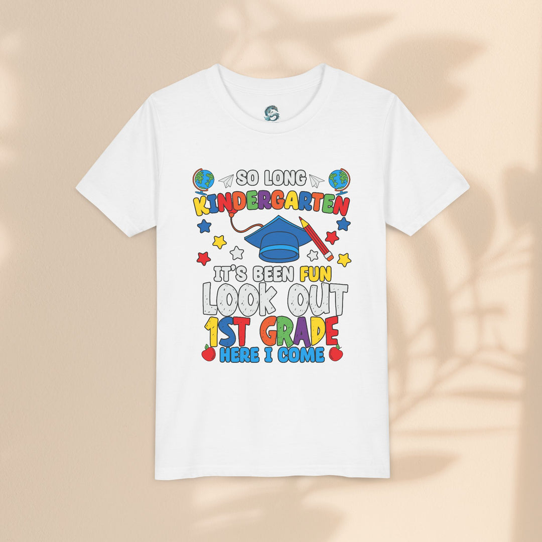 Look Out First Grade Here I Come T-Shirt - Graduation Celebration Tee, Kindergarten to 1st Grade Transition T-Shirt,