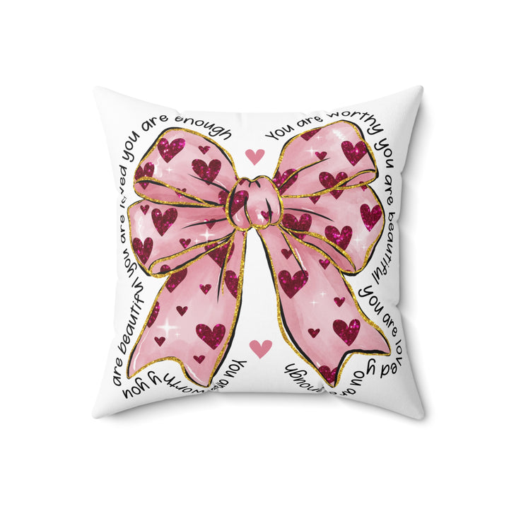 You Are Loved Spun Polyester Square Pillow