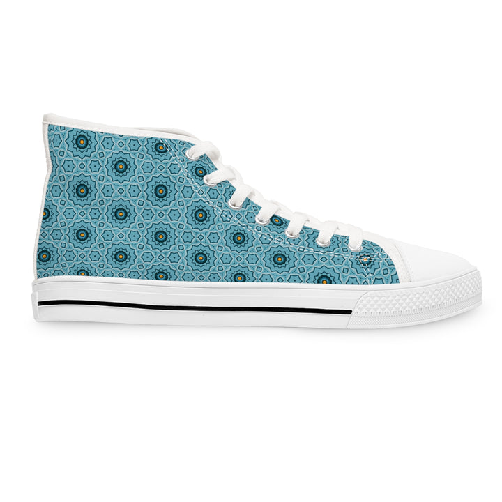 Women's High Top Sneakers - Blue Bloom