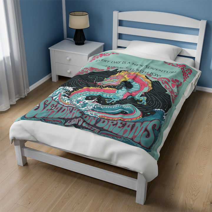 Velveteen Plush Blanket - Sea Dragon Dreams