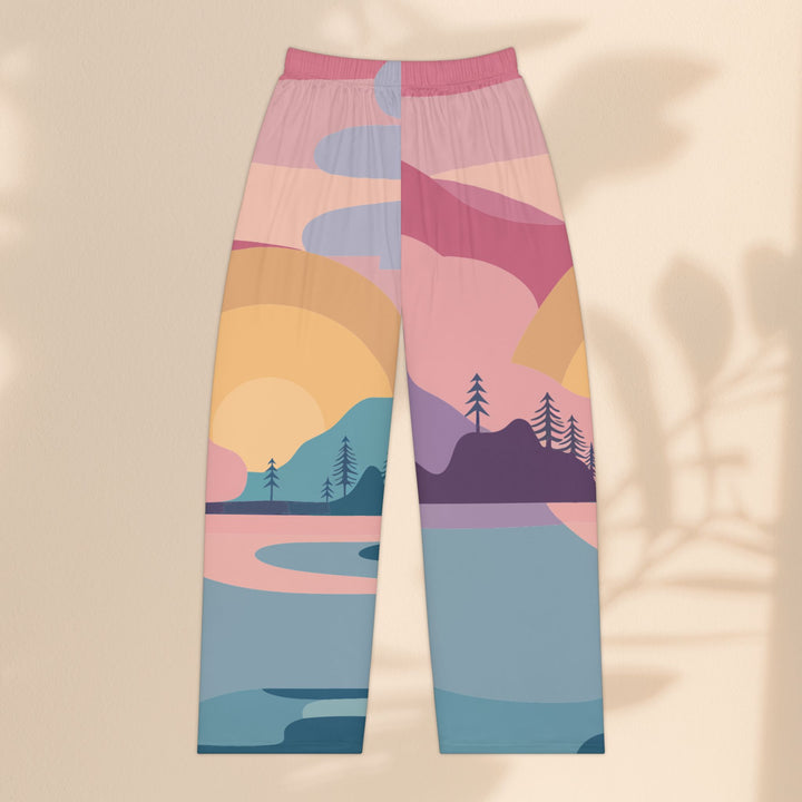 Women's Pajama Pants (AOP) - Pastel Scene