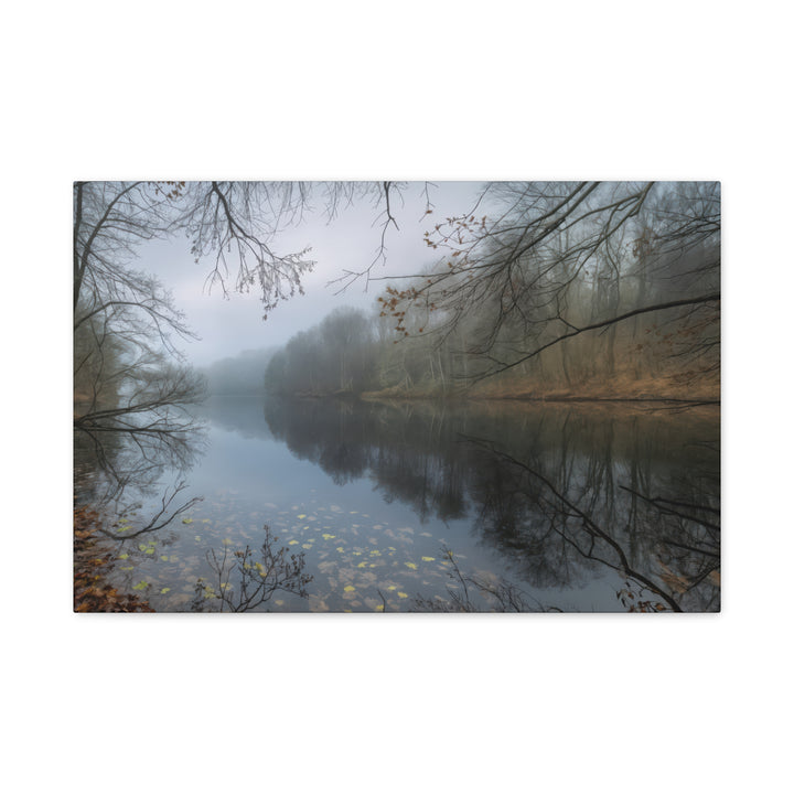 Foggy River Landscape Canvas Print – Nature Wall Art