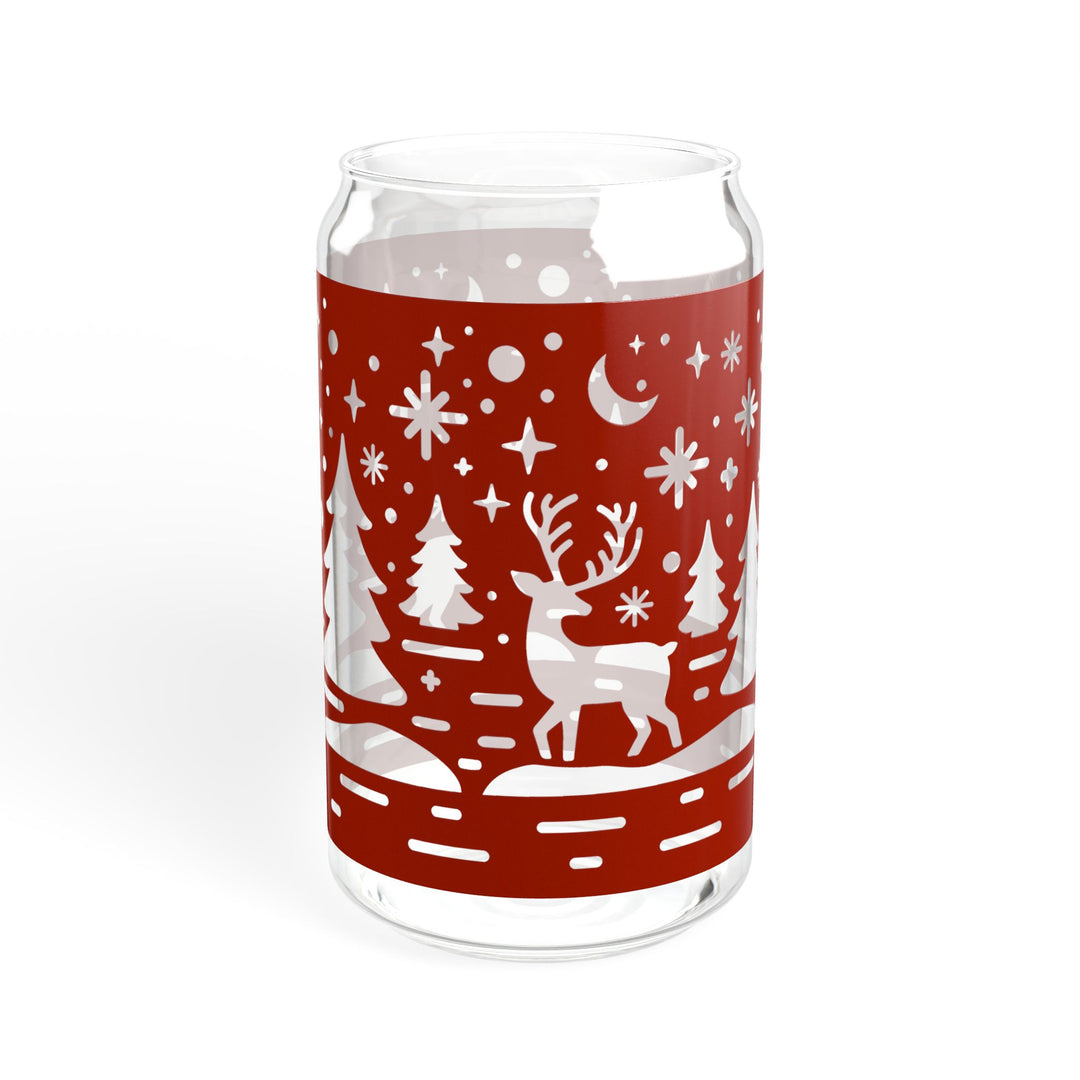 Christmas Deer Sipper Glass