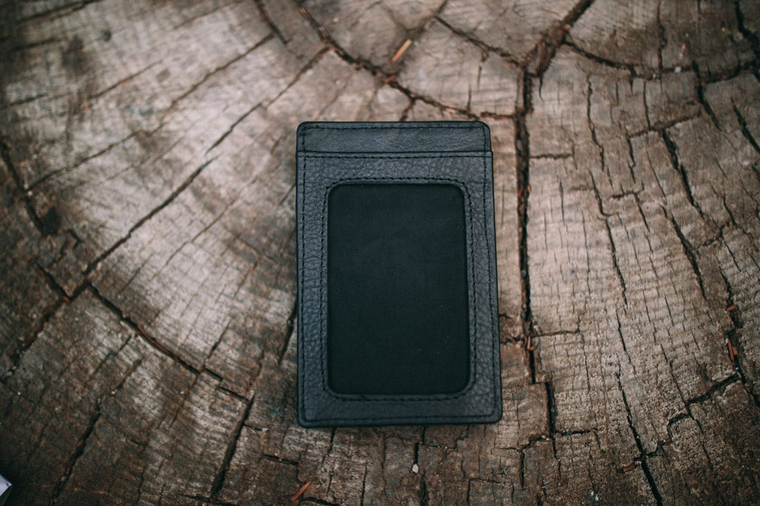 Leather Money Clip Wallet | Minimalist Magnetic Front Pocket Wallet