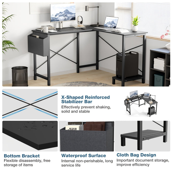L-Shaped Corner Computer Desk | Home Office Gaming Desk